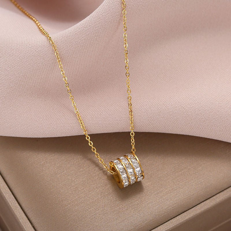 Rotating all-match fashion small waist necklace