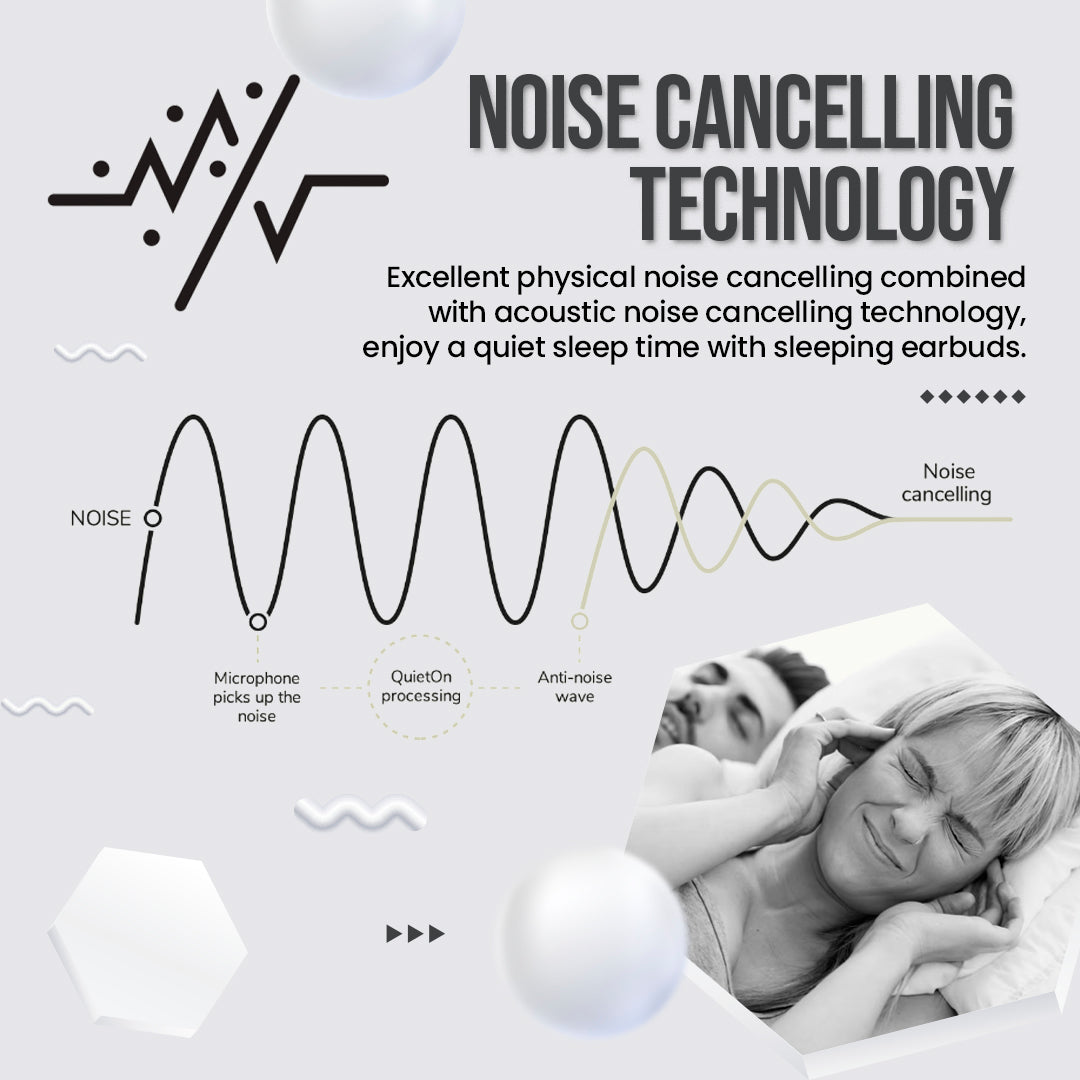 RestQuiet™ Noise-Cancelling Sleep Earbuds